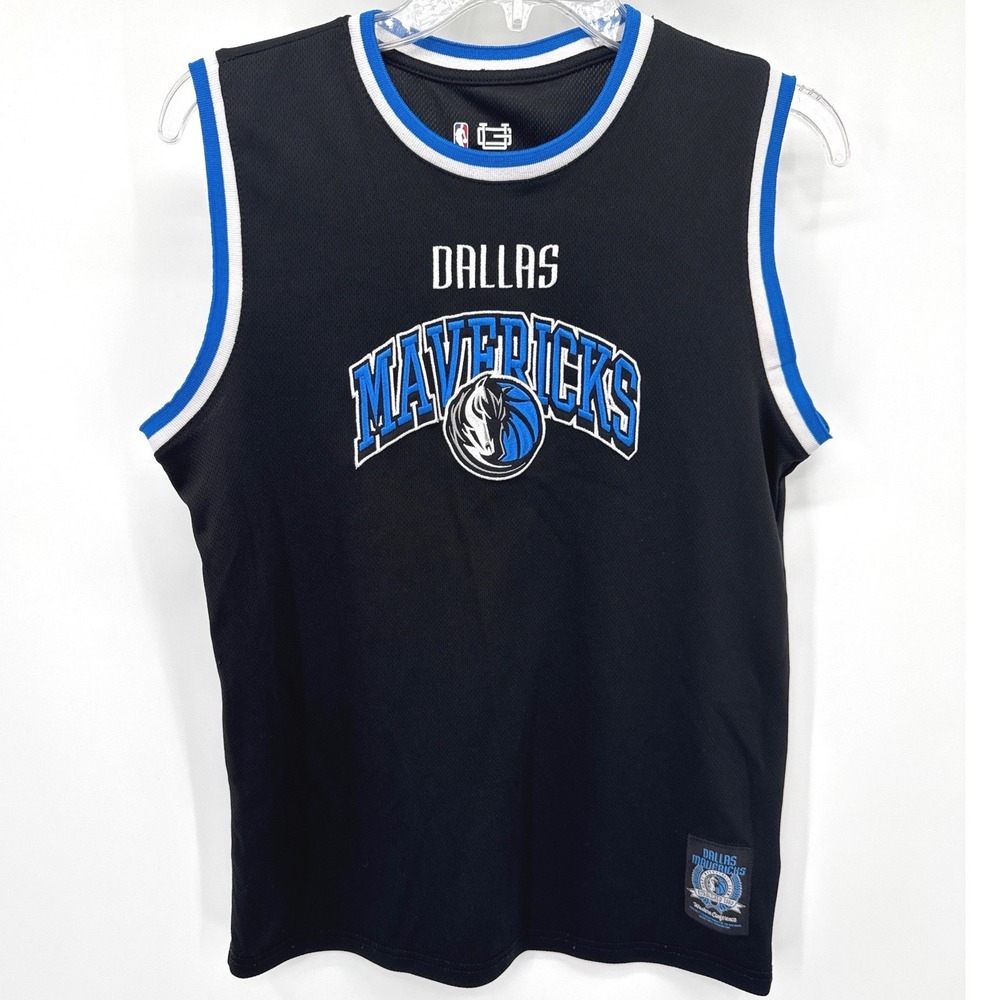 Dallas Mavericks Ultra Game Jersey Youth XL Boys 18-20 Black NBA Basketball Tank